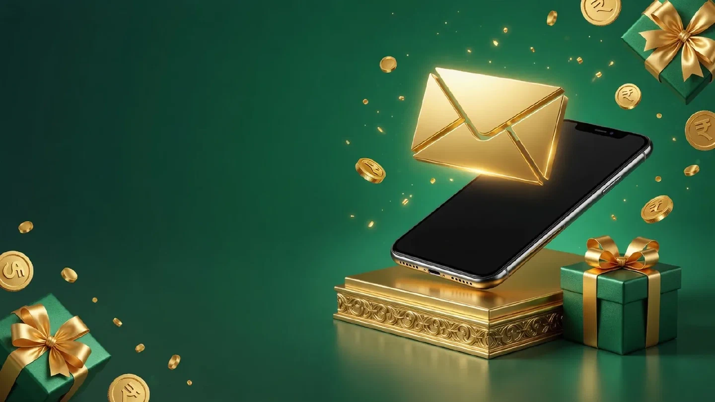 Calm green-and-gold illustration of otp related objects.